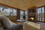 Guest House Screened In Porch with Wood Fireplace